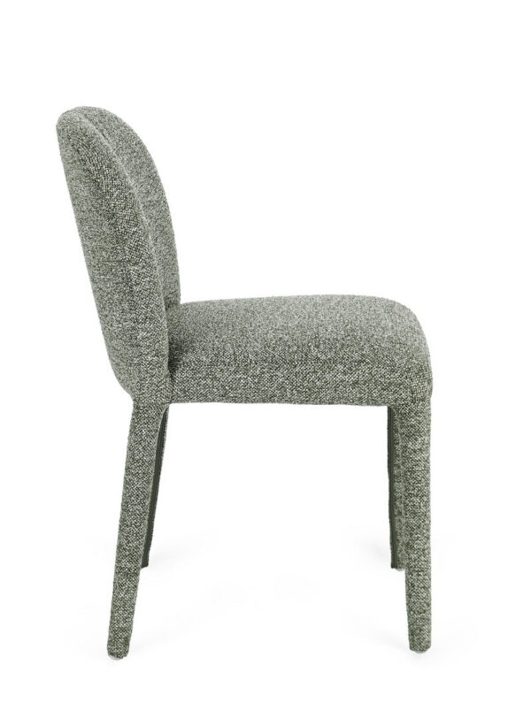 Set 2 scaune dining verde din tesatura boucle Antara - imagine 3